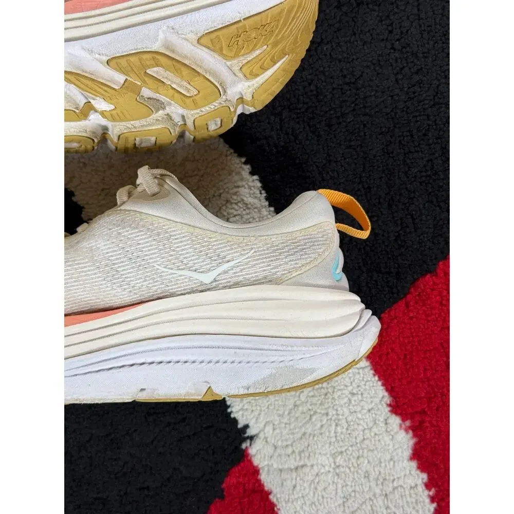 Hoka Shoes Womens Size 9D Gaviota 5 Wide One One Peach Athletic Running Sneakers